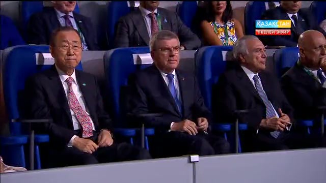 ХОК президенті Томас Бах  Риодағы Олимпиада ойындарының ашылуына қатысуда